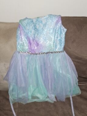 Pastel Sequin Lace Tulle Dress for Girls - Mint, Lavender & Aqua